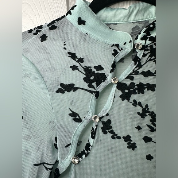 Anastasia Mesh Mini Dress Blue / Fashion Nova - Picture 8 of 15